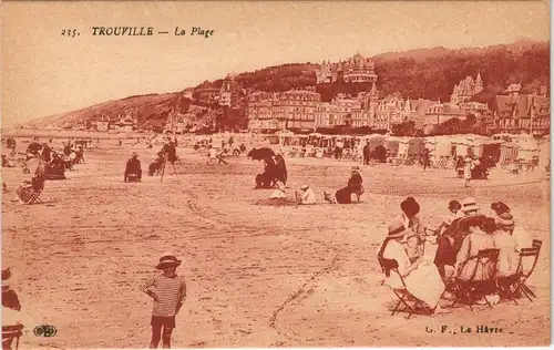 CPA Trouville-sur-Mer Strand (La Plage) 1910