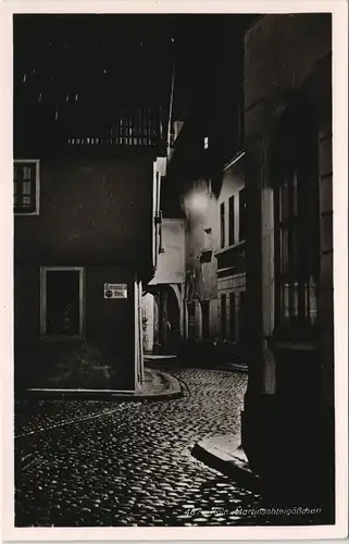 Ansichtskarte Köln Martinsabteigäßchen bei Nacht 1940