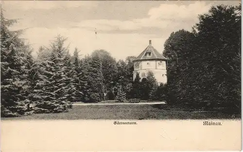 Ansichtskarte Insel Mainau-Konstanz Park Partie am Gärtnerturm Turm-GHe 1900