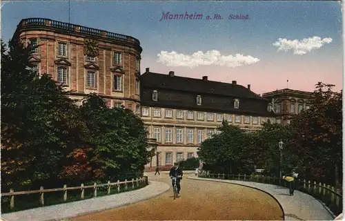 Ansichtskarte Mannheim Schloss (Castle) color Gebäude-Ansicht 1910