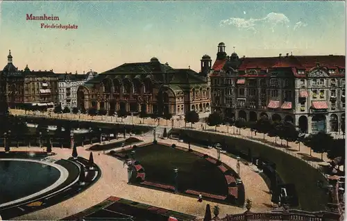 Ansichtskarte Mannheim Friedrichsplatz 1919
