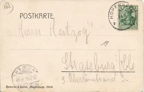 Ansichtskarte Stuttgart 1907/Partie in den Königl. Anlagen 1907/1904