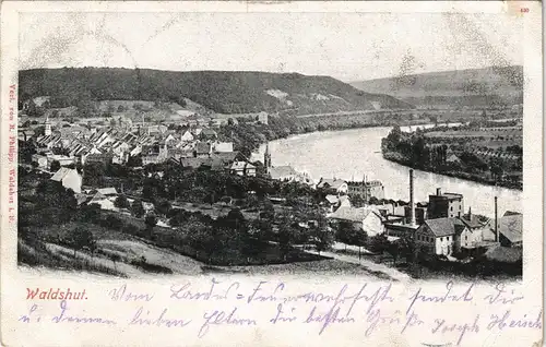 Ansichtskarte Waldshut-Waldshut-Tiengen Panorama-Ansicht 1905