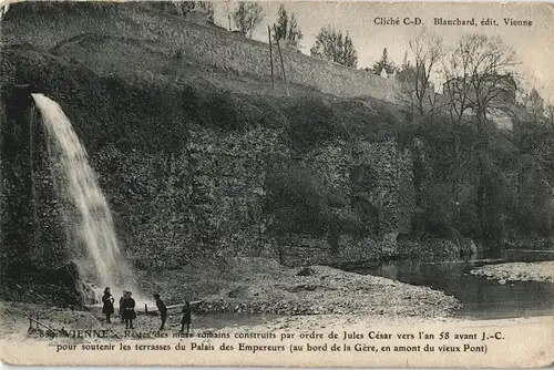 CPA Vienne Waterfall/Kinder am Wasserfall 1908