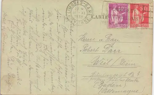 CPA Limoges Le Nouveau Séminaire Vue vers le Sablard 1933