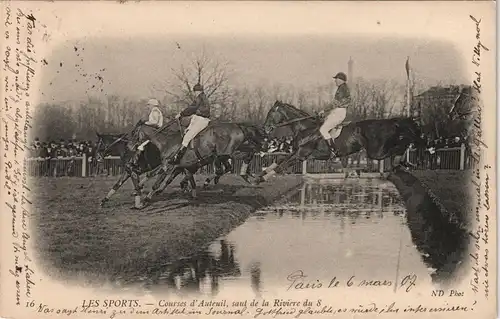 CPA .Frankreich Frankreich Sport Courses Auteuil 1907