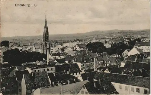 Ansichtskarte Offenburg Panorama-Ansicht Stadt Blick 1910