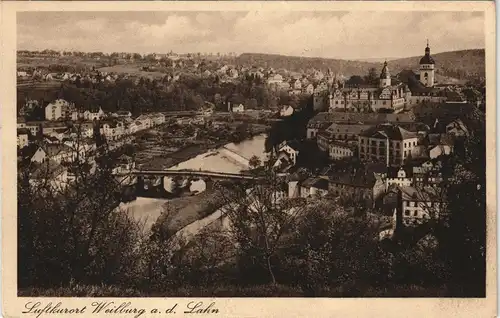 Ansichtskarte Weilburg (Lahn) Panorama-Ansicht 1920