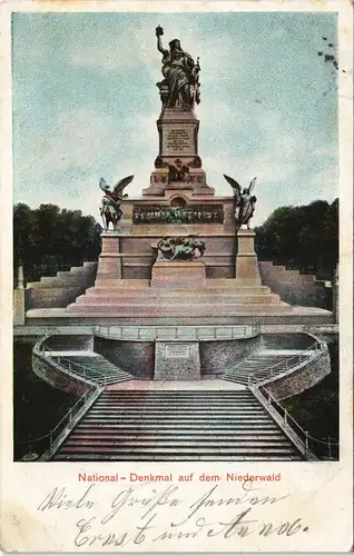 Rüdesheim (Rhein) National-Denkmal Niederwalddenkmal 1903    (Ankunftsstempel)