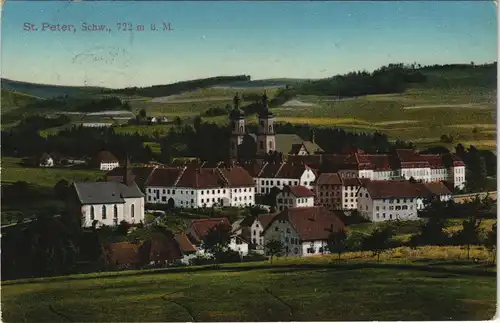 St. Peter (Hochschwarzwald) Panorama-Ansichte Schwarzwald 1913