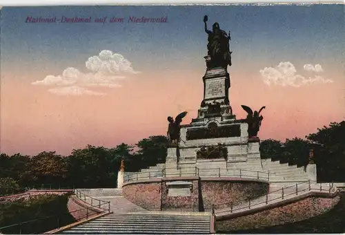 Rüdesheim (Rhein) National-Denkmal Niederwalddenkmal, Rhine Monument 1910