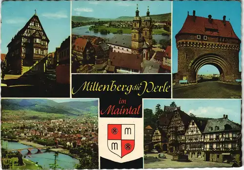 Ansichtskarte Miltenberg (Main) Mehrbildkarte mit 5 Stadtteilansichten 1960