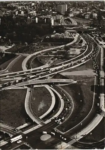 Ansichtskarte Berlin Bundesautobahn Stadtring Berlin Blick vom Funkturm 1970