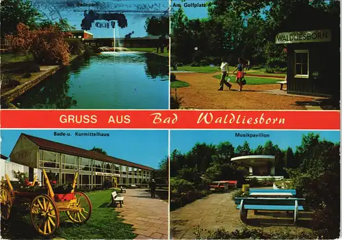 Ansichtskarte Bad Waldliesborn Mehrbildkarte mit 4 Foto-Ansichten 1978