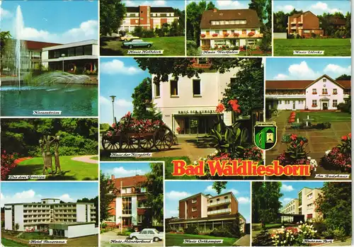 Bad Waldliesborn Mehrbild-AK mit Häusern, Hotel, Pensionen uvm. 1980