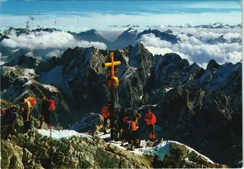 Ansichtskarte Grainau Zugspitze, Kreuz am Ostgipfel (2964 m) 1981