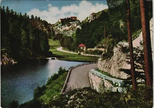 Ansichtskarte Pottenstein Blick vom Weihersbachtal auf Burg Pottenstein 1970