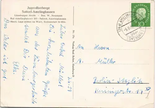 Amelinghausen Jugendherberge Sottorf-Amelinghausen, Lüneburger Heide 1959