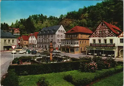 Bad Berneck im Fichtelgebirge Markt Lokale Geschäfte und Autos 1972