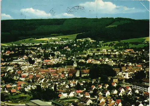 Ansichtskarte Michelstadt Luftaufnahme vom "Herz des Odenwaldes" 1985