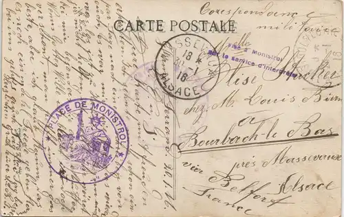 CPA Clermont-Ferrand Panorama-Ansicht Feldpostkarte 1. WK 1916   Feldpost