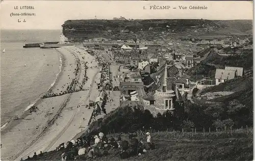CPA Fécamp Panorama Totalansicht, Vue Générale 1910