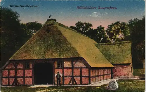 Ansichtskarte Husum typisches Bauernhaus 1939