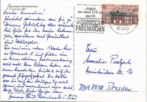 Garmisch-Partenkirchen Frühlingstrasse, Autos u.a. Ford und Ähnliche 1990