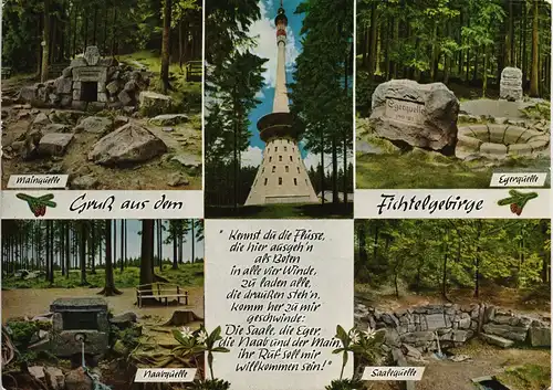 Ansichtskarte  Fichtelgebirge (Allgemein) Mehrbild-AK Fluss-Quellen 1971