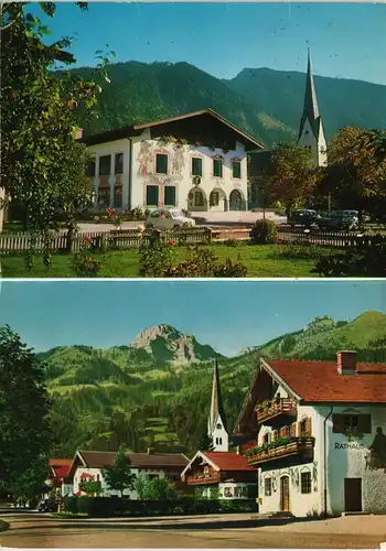 Ansichtskarte Bayrischzell 2-Bild-Karte Ortsansichten 1969