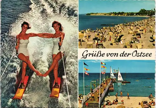 .Mecklenburg-Vorpommern Mehrbildkarte Ostsee Motive (BRD-Teil) 1970