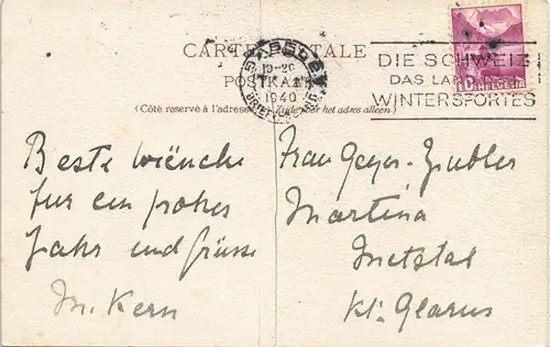 Postkaart Waterloo Waterlô Künstlerkarte, Ortsansicht 1940