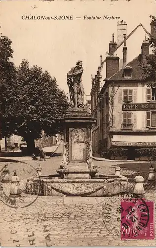 Chalon-sur-Saone Chalon-sur-Saône Fontaine Neptune (Neptun-Brunnen) 1910