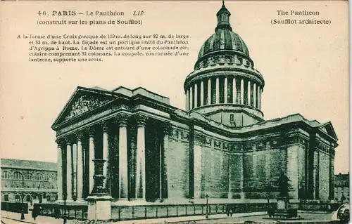 CPA Paris Le Panthéon 1910