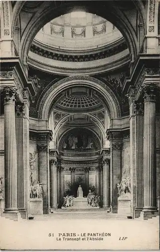 CPA Paris LE PANTHEON Le Transept et l'Abside, Innenansicht 1910