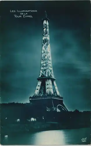 CPA Paris LES ILLUMINATIONS TOUR EIFFEL Eiffelturm beleuchtet 1910