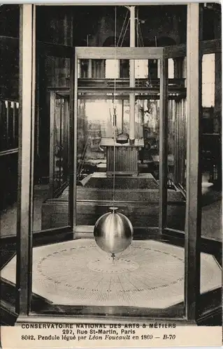 Paris CONSERVATOTRE NATIONAL DES ARTS & MÉTIERS 292, Rue St-Martin Pendule 1910