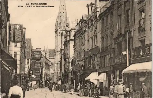 CPA Caen Rue Saint-Pierre LA NORMANDIE 1900