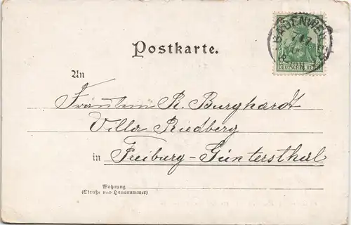 .Baden-Württemberg Fröhliche Postfahrt im Schwarzwald (mit Kutsche) 1905