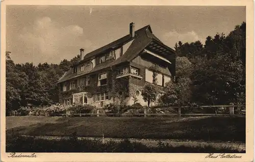 Ansichtskarte Badenweiler Haus Gottestreue Umland-Ansicht 1920