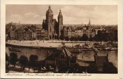 Amsterdam Amsterdam Panorama Prins Hendrikkade met St. Nicolaaskerk 1931