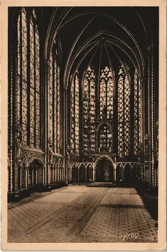 Paris Interieur de la Sainte Chapelle, Holy Chapel inside (upper chapel) 1920