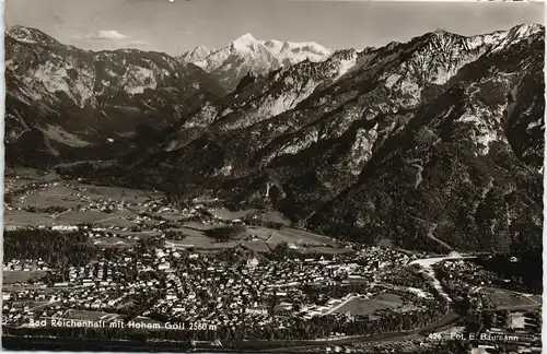 Bad Reichenhall Panorama-Ansicht Ortsansicht und Alpen Berge 1959