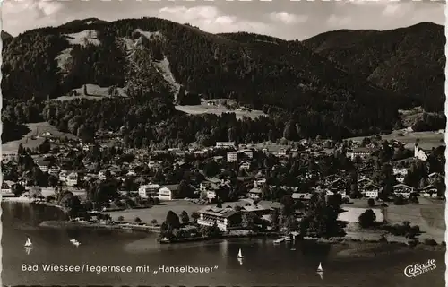 Bad Wiessee Luftbild Orts- und See-Panorama mit Hanselbauer 1959