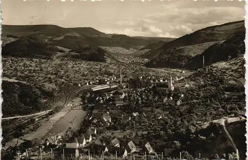 Obertsrot Blick vom Schloß Eberstein auf Obertsrot u. ins Murgtal 1952