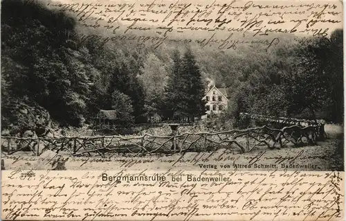 Ansichtskarte Badenweiler Bergmannsruhe 1903