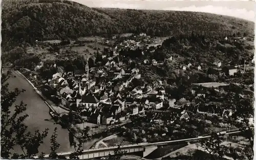 Ansichtskarte Neckargemünd Panorama-Ansicht Gesamtansicht 1958