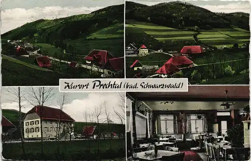 Prechtal-Elzach Mehrbild-AK 4 Fotos UNTERPRECHTAL Schwarzwald Prechtal 1960