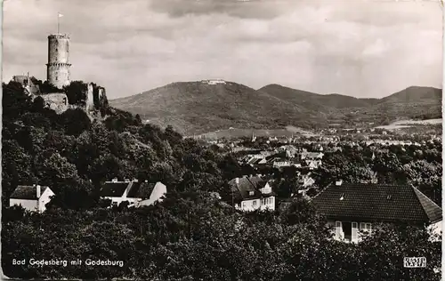 Ansichtskarte Bad Godesberg-Bonn Godesburg Panorama-Ansicht 1956
