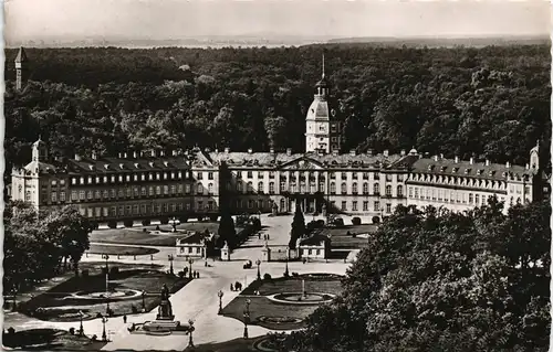 Karlsruhe Schlossplatz Schloß (Landesmuseum) Gesamtansicht 1925 #